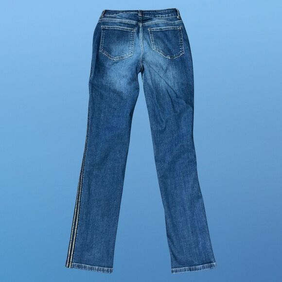 Boden The Cavendish Girlfriend Skinny Hi Rise Side Stripe Jeans Size 8 27x30 #93 - Picture 4 of 6